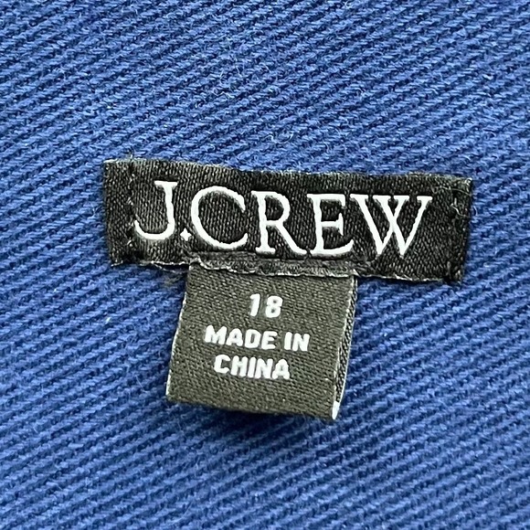 J.Crew Cargo Cropped Shirt Jacket Chino Blue Womens 18 - Picture 12 of 14